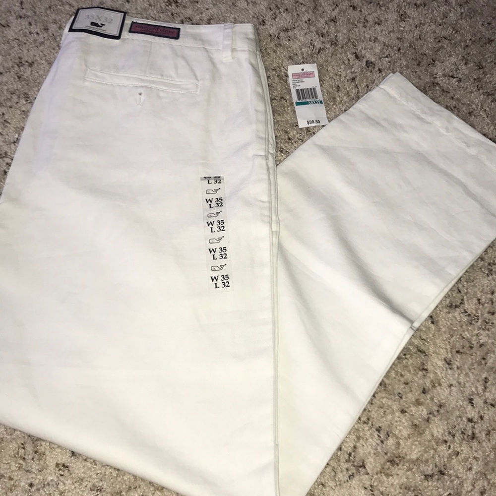 Men’s White linen vineyard vines pants
